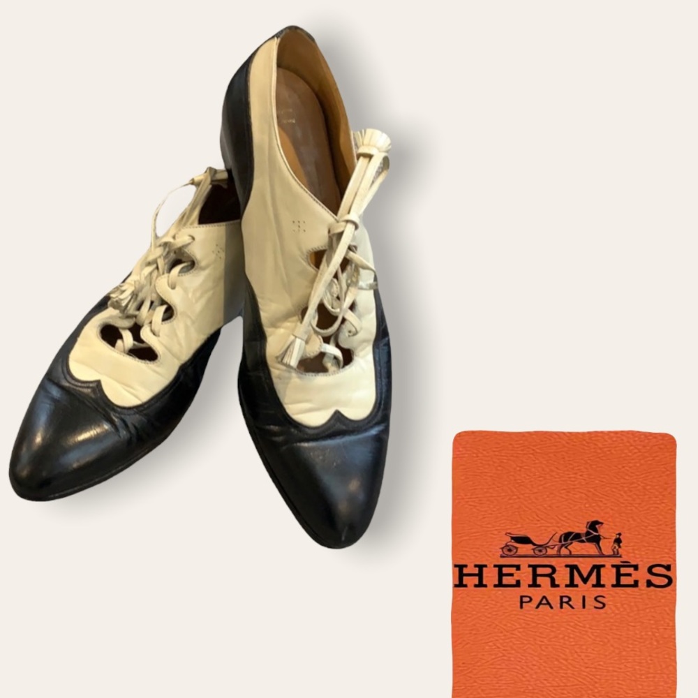 Vintage Hermès Spectator Lace Shoe